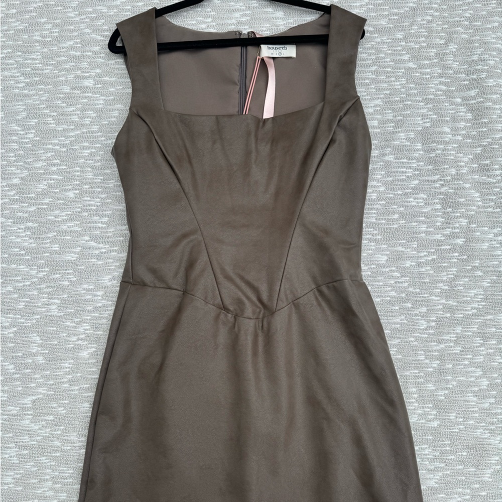 House of CB Brown Halter Sheath Dress